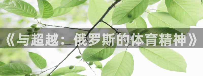 球客岛：《与超越：俄罗斯的体育精神》